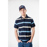 Mens Polo Shirt Sky Stripe