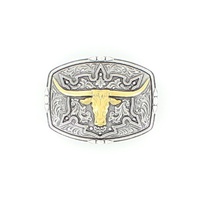 Silver &amp; Gold Longhorn Buckle