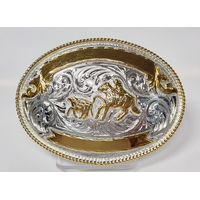 Buckle Large Oval, Calf Roping