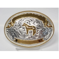 Buckle Large Oval, Standing Horse