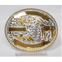 Buckle Small 3 Ribbon, Standing Horse