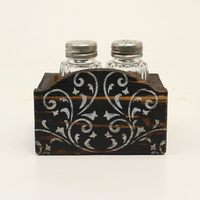 Wood Scroll Salt &amp; Pepper Shaker Set