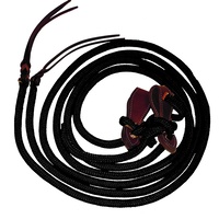 Yacht Rope Reins w/Slobber 8&#39;, Black