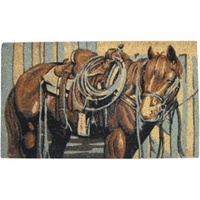 Coir Door Mat - Western Horse