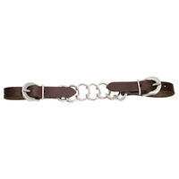 Stainless Steel Curb Chain with Leather Strap