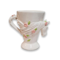 Handmade White Horse with Flowers Mug