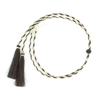 Natural Horsehair Braided Stampede String, Black
