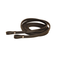 Split Reins Full Double &amp; Stitched 5/8&quot;, Black