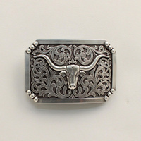 Rectangle Smooth Edge Longhorn Buckle