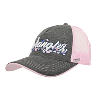 Womens Zoey Cap, Charcoal/Pink