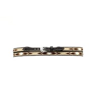 Embroidered Hatband with Diamond Conchos, Black