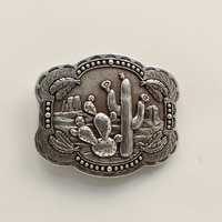 Desert Cactus &amp; Feathers Buckle