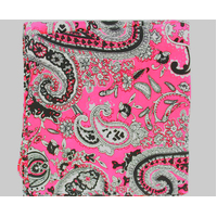 Wild Rag 100% Silk, Hot Pink Paisley