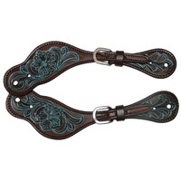 Turquoise Flower Spur Straps