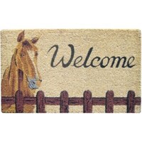 Coir Door Mat - Welcome Horse
