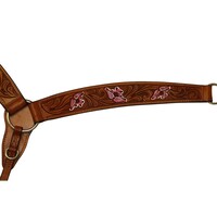 Pink Floral Carved Breastplate