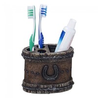 Horseshoe & Barbwire Toothbrush Holder