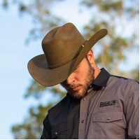 Wool Felt Hat, Olive Brown