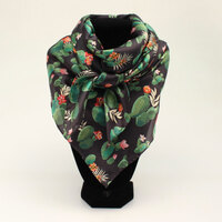 Wild Rag 100% Silk, Cactus Black