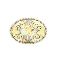 Bull Rider Silver &amp; Gold Buckle
