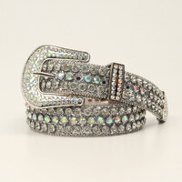 Silver Glitter Crystal Belt