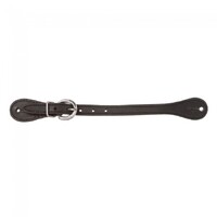 Ladies Plain Leather Spur Straps, Black