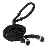 Braided Poly Barrel Reins, Black