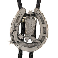 Bolo Tie Horseshoe and Boots