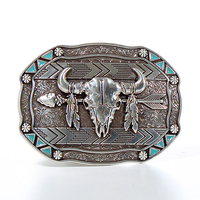 Arrow Skull Feather Buckle