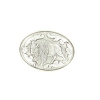 Oval Silver Buffalo Buckle