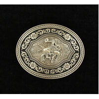 Rope Edge Scroll Saddle Bronc Buckle