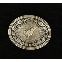 Rope Edge Scroll Bullrider Buckle