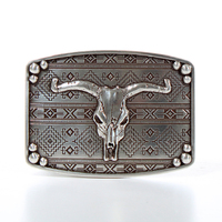 Aztec Bull Skull Buckle