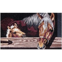 Coir Door Mat - Mare and Foal