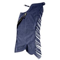 Ultrasuede Fringed Show Chaps, Indigo