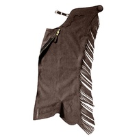 Ultrasuede Fringed Show Chaps, Chocolate Brown