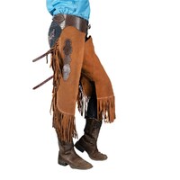 Western Chink Suede Chaps, Brown/Tan