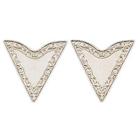 Collar Tips, Silver Border