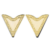 Collar Tips, Gold Border