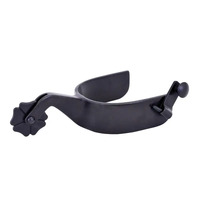 Black Satin Cloverleaf Spurs, Large