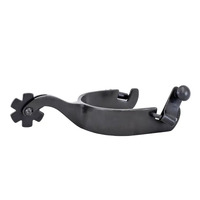 Black Satin Gooseneck Spurs, Large