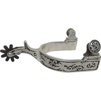 Floral w/Black Inlay Spurs, Medium