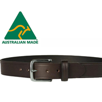 Plain Belt, 38mm, Brown w/Nickel Buckle