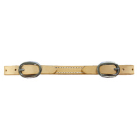 Stainless Steel Buckle Leather Curb Strap