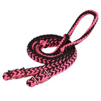 Nylon Barrel Reins, Black/Pink
