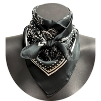 Jolene Satin Wild Rag, Black