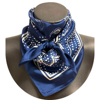 Jolene Satin Wild Rag, Navy
