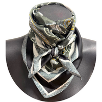 Annie Satin Wild Rag, Charcoal