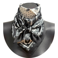 Kayce Satin Wild Rag, Black