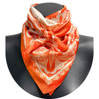 Kayce Satin Wild Rag, Orange